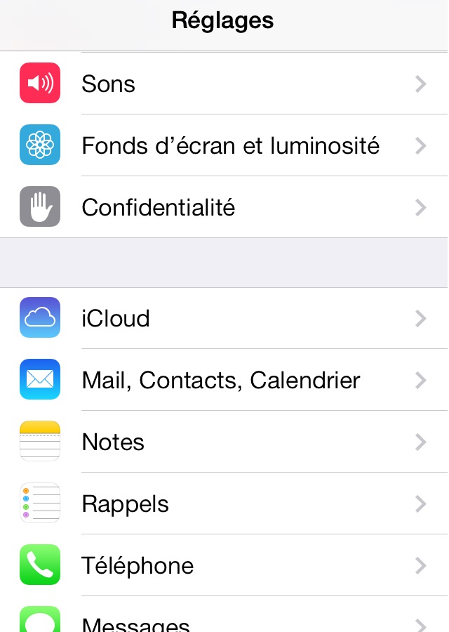 Configuration Iphone Configuration iPhone 4 et Ipad Version Web